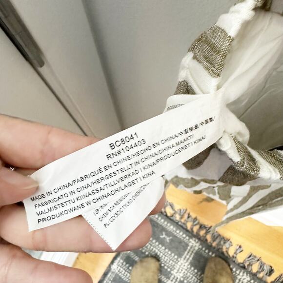 J.O.A Revolve Blue and White Stripe Linen Jumpsuit Sz S - Picture 9 of 11